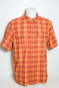 Rohan orange kariertes Pennine Hemd Größe XL Kurzarm doppelte Brusttasche - Bild 1 von 15