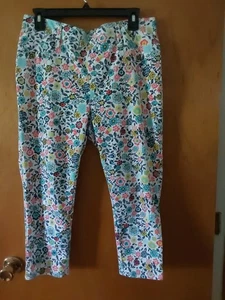 Terra & Sky Damen Pull On Capri Jeggings Größe OX 14WFloral Mid-Rise TOP  - Bild 1 von 3