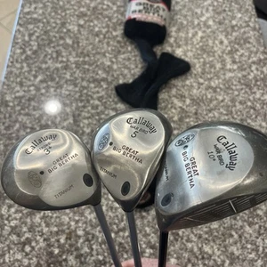 Callaway GREAT BIG BERTHA TITANIUM DRIVER + 3 & 5 WOOD SET Right BB UL Firm Flex - Picture 1 of 8