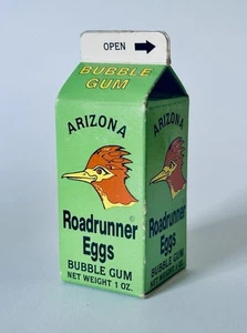 Vintage 1990 Lenny’s Sales ROADRUNNER EGGS Bubble Gum SEALED 3” Carton ARIZONA - Picture 1 of 3