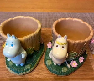 Moomin Snorkmaiden Planter Set Flower Pot Vase Figurine Discontinued - Picture 1 of 6