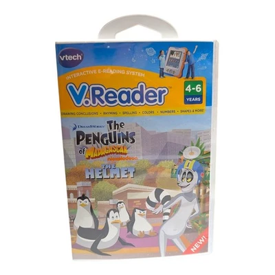 Penguins Of Madagascar Vtech V Reader Cartridge The Helmet Reading Games CIB - Image 1 of 4