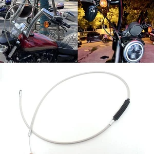 71" Stainless Steel Wire Clutch Cable Chrome For Harley Iron 883 XL883N 2011-15 - Picture 1 of 18