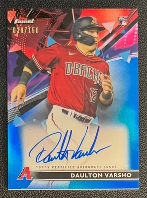 2021 Topps Finest DAULTON VARSHO Rookie Auto Blue Refractor Parallel /150 #FA-DV - Image 1 of 4