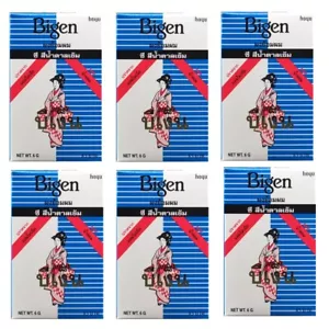 Bigen Powder Dark Brown Hair Dye 6g. Lot of 6 - Picture 1 of 6