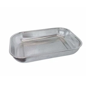 14-3/4" Stainless Steel Colander Strainer Rectangle Mesh Vegetable Strainer - Picture 1 of 10