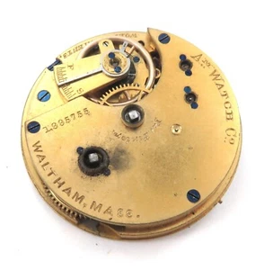 Clean Movement / 1883 Waltham Key Wind 8S 11J Pocket Watch Movement & Dial. - Picture 1 of 4