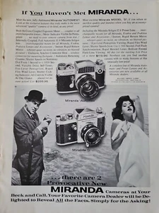 Miranda Automex 1960 y modelo D cámara anuncio vintage - Imagen 1 de 1