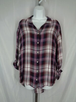 Camisa Thread and Supply con botones manga enrollable con lengüeta a cuadros talla pequeña nueva Foto 1 de 4