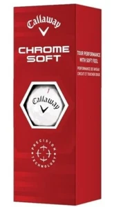 Pelotas de golf suaves cromadas Callaway (blancas, paquete de 3) 1 manga - Imagen 1 de 1