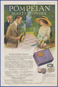 Vintage 1919 POMPEIAN Beauty Powder Bloom Day Cream Bathroom Art Decor Print Ad - Bild 1 von 1