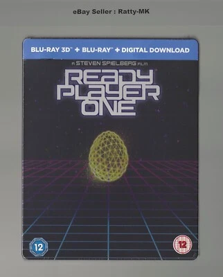READY PLAYER ONE - UK EXCLUSIVE 3D + BLU RAY STEELBOOK - NEW & SEALED - Image 1 of 4