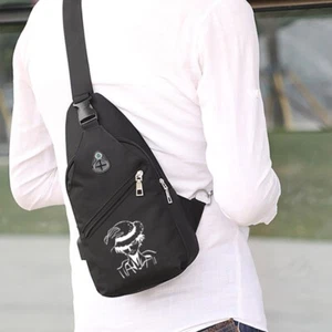 Men Casual Chest Bag Anime Shoulder Bag Sling Crossbody Backpack - Picture 1 of 9