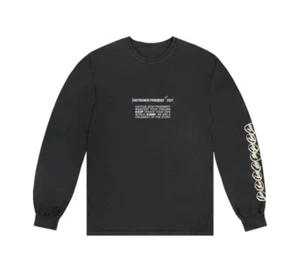 TRAVIS SCOTT CACTUS JACK FOR FRAGMENT LOGO LONG SLEEVE L/S WASHED BLACK SIZE XL - Picture 1 of 2
