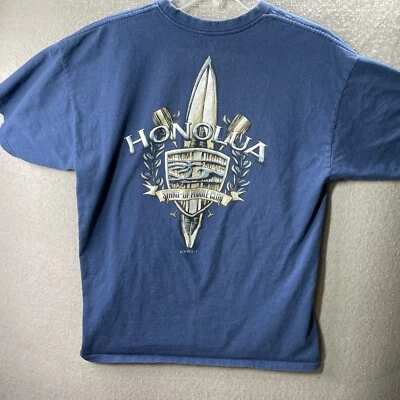 Honolua Hawaii T 恤男式大号桨俱乐部图案短袖夏威夷 T 恤 — 第 1/4 张图片