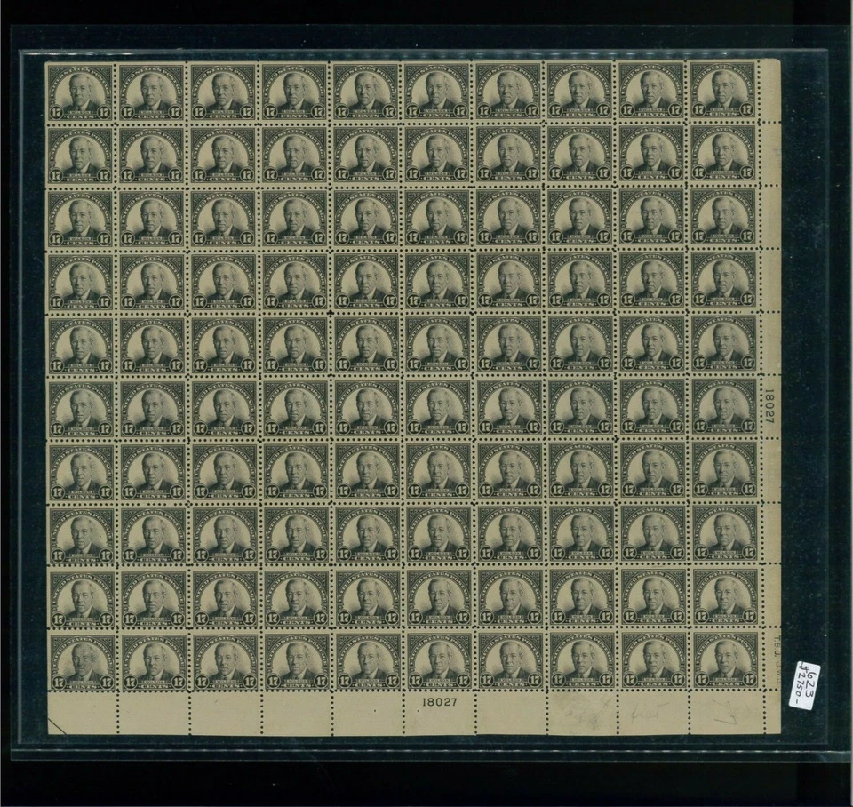 1925 United States Postage Stamp #623 Plate No. 18027 Mint Full Sheet - Image 1 of 1