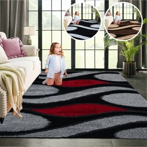 Thick Large Shaggy Rugs Living Room Bedroom Carpet Hallway Runner Rug Floor Mats - Picture 1 of 21