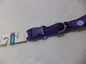Petco Adjustable Sport Dog Collar in Purple & Red eye-catching pattern Medium - Picture 1 of 2