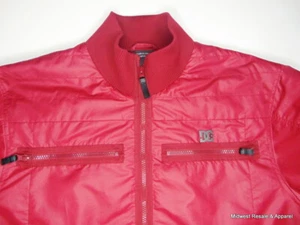 DC Shoes Red Lightweight Full Zip Jacket Size Large Excellent Condition - Picture 1 of 12