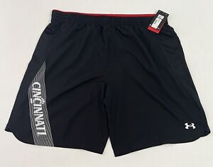 NWT Under Armour Men’s 2XL Cincinnati Bearcats Black Team Issue Athletic Shorts