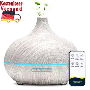 500ML Aromatherapy Essential Oil Diffuser Wood Grain Remote Control Ultrasonic A - Bild 1 von 8