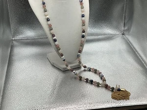 White House Black Market Recharge Semi Precious Collection Gold Tassel Necklace - Picture 1 of 6