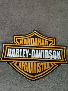 *RARE* Harley Davidson KANDAHAR  Afghanistan Patch 10"X8"  PERFECT CONDITION - Picture 1 of 3