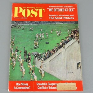 Saturday Evening Post Magazine November 17 1962 Thornton Utz Football Cover - Picture 1 of 9