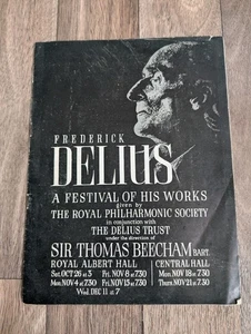 Frederick Delius - A Festival Of His Works (Philharmonic Society) Programme 1946 - Bild 1 von 12