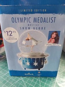 Hallmark 2002 Olympic Musical Snow Globe Peggy Fleming Ice Skating - Picture 1 of 6