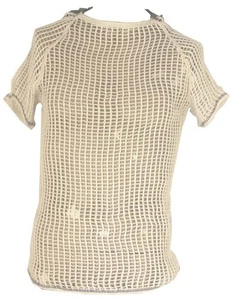 Camiseta de malla de algodón Scandi chaleco de red militar grado expedición capa base crudo - Imagen 1 de 10