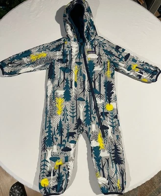 Traje de Nieve Patagonia Bebé Reversible Puff-Ball Bunting Talla 2T Foto 1 de 4