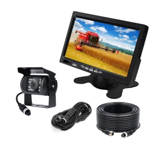 7" Monitor Backup Camera Rear View Night Vision+15m 12-24v Trailer/Van/Jeep/SUV - Picture 1 of 24