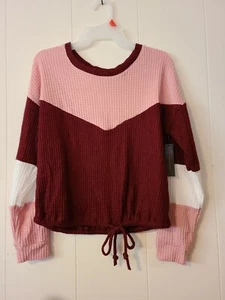 NO BOUNDARIES COLORBLOCK PULLOVER SWEATSHIRT SIZE SMALL (3/5) NEW W/ TAGS - Picture 1 of 3