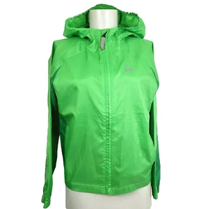Sierra Designs Hooded Rain Jacket Shell Packable green kids Size M - Picture 1 of 12