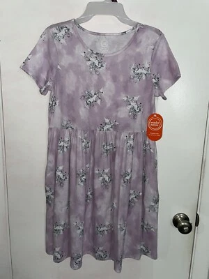 Nuevo con etiquetas Vestido Unicornio Wonder Nation Niñas Jugar Con Bolsillos Púrpura Talla XXL 18 Foto 1 de 2