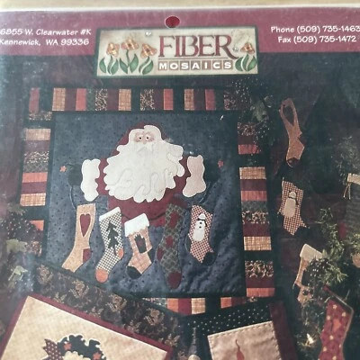 Fiber Mosaics 90401 And The Stockings were Hung Christmas Santa Stocking Pattern - Image 1 of 4