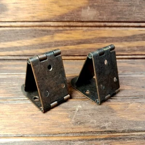 Organ Music Stand Brass Brackets, 4 5/8" Long laid Flat, 1 1/8" Wide - Picture 1 of 3