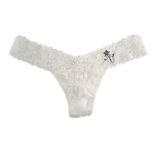 New Hanky Panky Signature Lace Original Rise Thong One Size White Snowman - Picture 1 of 8