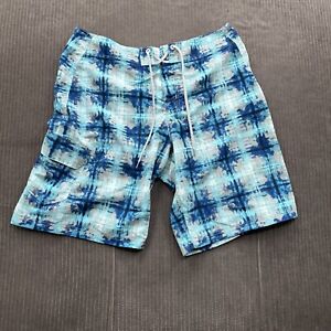 Columbia Men Board Shorts Size 36 Blue Polyester Beach Outdoors Swimming Casual.