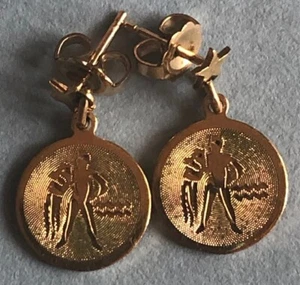 Vintage Wassermann Ohrhänger von Wells - Bild 1 von 8