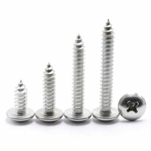 304 Stainless Steel Screws Round Pan Phillips Head Self Tapping Screws M3 M4 M5 - Picture 1 of 3