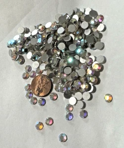 Swarovski Flatback 260 qty loose clear crystal silver foil back vintage 7mm - Picture 1 of 5