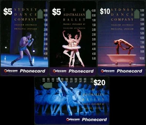 Juego de 4 tarjetas telefónicas de danza/ballet de Australia 1994 como nuevas nunca usadas, como nuevas - Imagen 1 de 1
