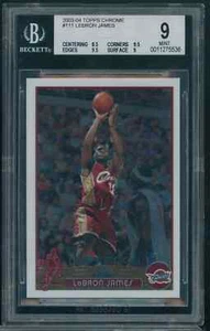 2003 Topps Chrome 111 Lebron James Rookie Card Graded BGS 9 MINT w 9.5s C7 - Picture 1 of 2