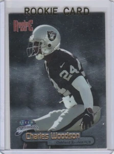 CHARLES WOODSON 1998 Fleer Brillants ROOKIE CARD Oakland Raiders Football NFL RC - Picture 1 of 2