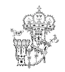 UNIQUE Castle Stamps ALPHABETH LETTER "J" Cushion Ready to Mount Rubber Stamp - Picture 1 of 2