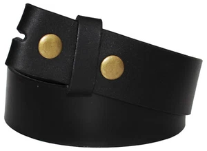Correa de cinturón a presión de cuero para hombre sin hebilla cuero superior real cuero de vaca de QHA - Imagen 1 de 20