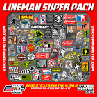 LINEMAN (64) Hard Hat Stickers HardHat Sticker, Linemen, Electrician, Reddy IBEW