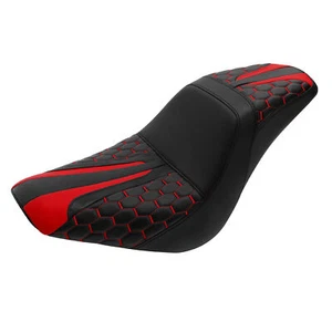 Rider Driver Passenger Seat Fit For Harley Softail Low Rider 2018-2023 Black Red - Picture 1 of 10